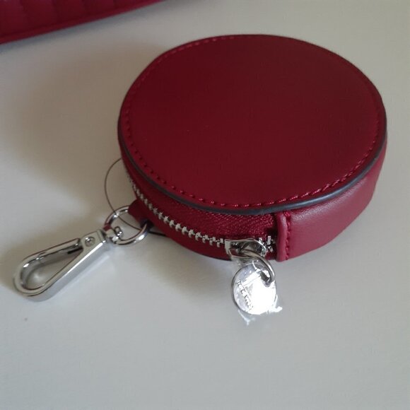 Nine West NWT Sleigh Mini Cross Body Dark Cherry Purse with Coin Purse NO STRAP - Picture 6 of 10